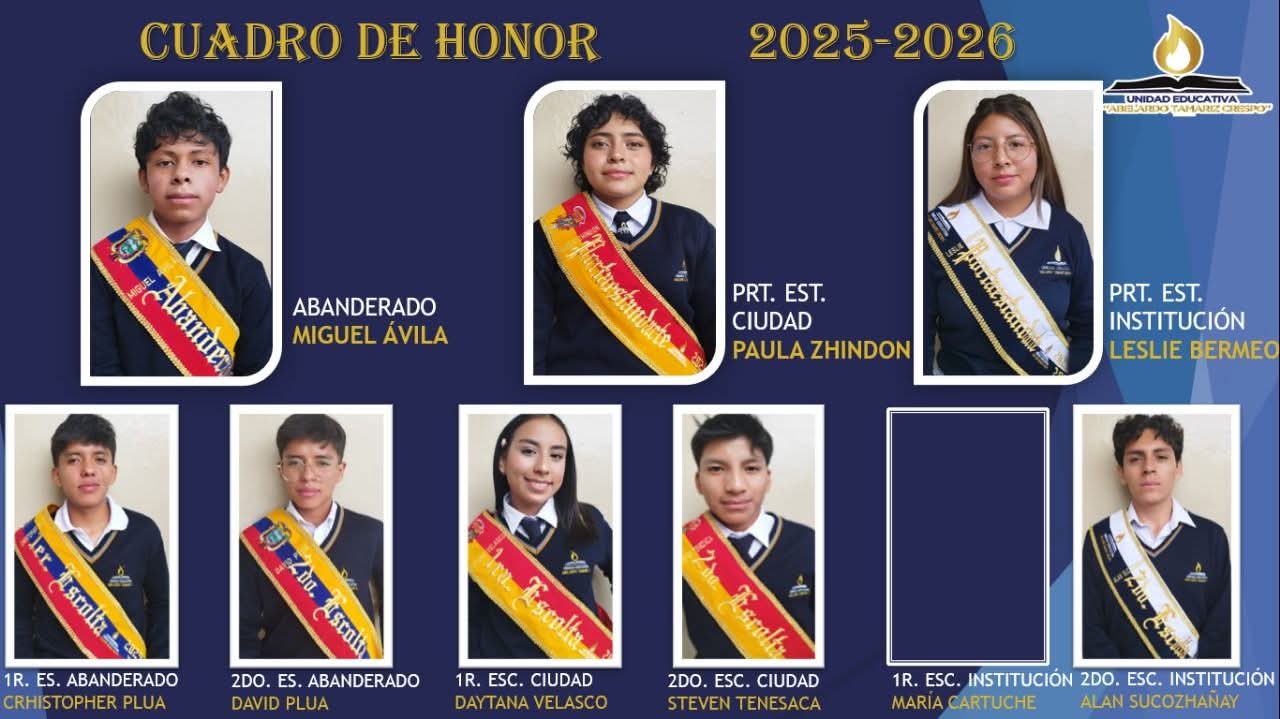 Cuadro de Honor Vespertina 2025-2026